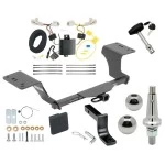 Trailer Tow Hitch For 13-18 Toyota Avalon All Models Class 2 Ultimate Package w/ Wiring Draw Bar Kit Interchange 2" 1-7/8" Ball Lock and Cover