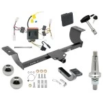 Trailer Tow Hitch For 11-14 Dodge Charger All Models Class 2 Ultimate Package w/ Wiring Draw Bar Kit Interchange 2" 1-7/8" Ball Lock and Cover