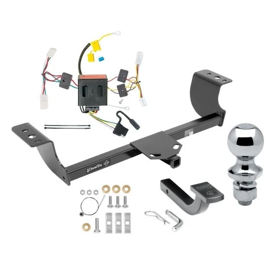 Trailer Tow Hitch For 11-14 Dodge Charger All Models Class 2 Complete Package w/ Wiring Draw Bar and 1-7/8" Ball
