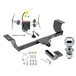 Trailer Tow Hitch For 11-14 Dodge Charger All Models Class 2 Complete Package w/ Wiring Draw Bar Kit and 2" Ball