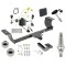 Trailer Tow Hitch For 15-23 Dodge Charger All Models Class 2 Ultimate Package w/ Wiring Draw Bar Kit Interchange 2" 1-7/8" Ball Lock and Cover
