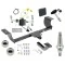 Trailer Tow Hitch For 15-23 Dodge Challenger Exc w/Quad Tip Exhaust Class 2 Ultimate Package w/ Wiring Draw Bar Kit Interchange 2" 1-7/8" Ball Lock and Cover