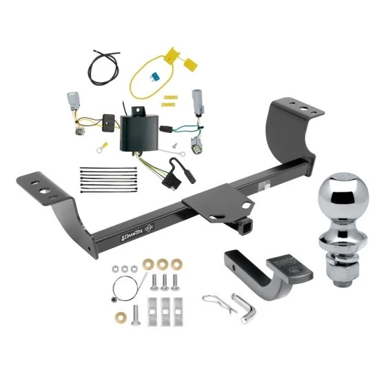 Trailer Tow Hitch For 15-23 Dodge Challenger Exc w/Quad Tip Exhaust Complete Package w/ Wiring Draw Bar and 1-7/8" Ball