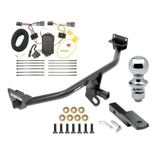 Trailer Tow Hitch For 16-18 Hyundai Tucson All Models Class 2 Complete Package w/ Wiring Draw Bar and 1-7/8" Ball