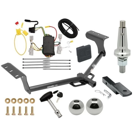 Trailer Tow Hitch For 06-12 Toyota RAV4 All Models Class 2 Ultimate Package w/ Wiring Draw Bar Kit Interchange 2" 1-7/8" Ball Lock and Cover