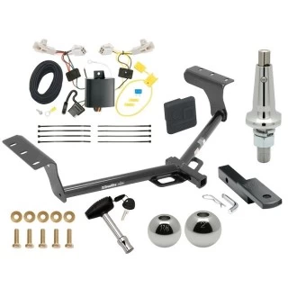 Trailer Tow Hitch For 13-18 Toyota RAV4 All Models Class 2 Ultimate Package w/ Wiring Draw Bar Kit Interchange 2" 1-7/8" Ball Lock and Cover