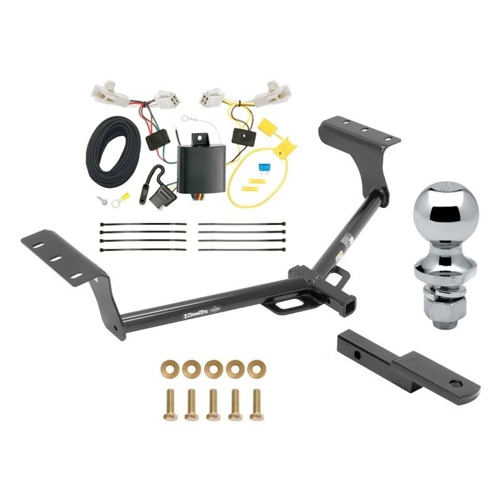 Trailer Tow Hitch For 13-18 Toyota RAV4 All Models Class 2 Complete Package w/ Wiring Draw Bar and 1-7/8" Ball