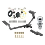 Trailer Tow Hitch For 13-18 Toyota RAV4 All Models Class 2 Complete Package w/ Wiring Draw Bar and 1-7/8" Ball