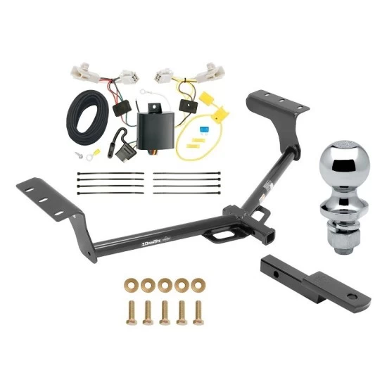 Trailer Tow Hitch For 13-18 Toyota RAV4 All Models Class 2 Complete Package w/ Wiring Draw Bar and 1-7/8" Ball
