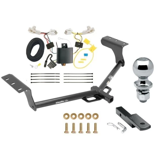 Trailer Tow Hitch For 13-18 Toyota RAV4 All Models Class 2 Complete Package w/ Wiring Draw Bar Kit and 2" Ball