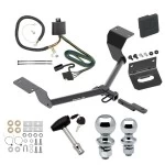 Ultimate Tow Package For 17-27 Honda CR-V Exc Hybrid Trailer Hitch w/ Wiring Draw-Bar Dual 2" and 1-7/8" Ball Lock Bracket Cover 1-1/4" Receiver