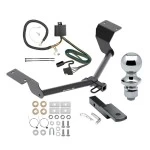 Trailer Tow Hitch For 17-27 Honda CR-V Exc Hybrid Complete Package w/ Wiring Draw Bar and 1-7/8" Ball
