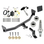 Trailer Tow Hitch For 17-22 KIA Niro 22-22 Niro EV Ultimate Package w/ Wiring Draw Bar Kit Interchange 2" 1-7/8" Ball Lock and Cover