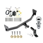 Trailer Tow Hitch For 17-22 KIA Niro 22-22 Niro EV Complete Package w/ Wiring Draw Bar and 1-7/8" Ball