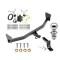 Trailer Tow Hitch For 17-22 KIA Niro 22-22 Niro EV Complete Package w/ Wiring Draw Bar and 1-7/8" Ball