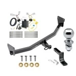 Trailer Tow Hitch For 17-22 KIA Niro 22-22 Niro EV Complete Package w/ Wiring Draw Bar Kit and 2" Ball