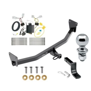 Trailer Tow Hitch For 17-22 KIA Niro 22-22 Niro EV Complete Package w/ Wiring Draw Bar Kit and 2" Ball