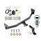 Trailer Tow Hitch For 17-22 KIA Niro 22-22 Niro EV Complete Package w/ Wiring Draw Bar Kit and 2" Ball
