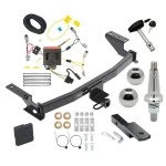 Trailer Tow Hitch For 13-16 Mazda CX-5 All Models Class 2 Ultimate Package w/ Wiring Draw Bar Kit Interchange 2" 1-7/8" Ball Lock and Cover