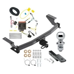 Trailer Tow Hitch For 13-16 Mazda CX-5 All Models Class 2 Complete Package w/ Wiring Draw Bar and 1-7/8" Ball
