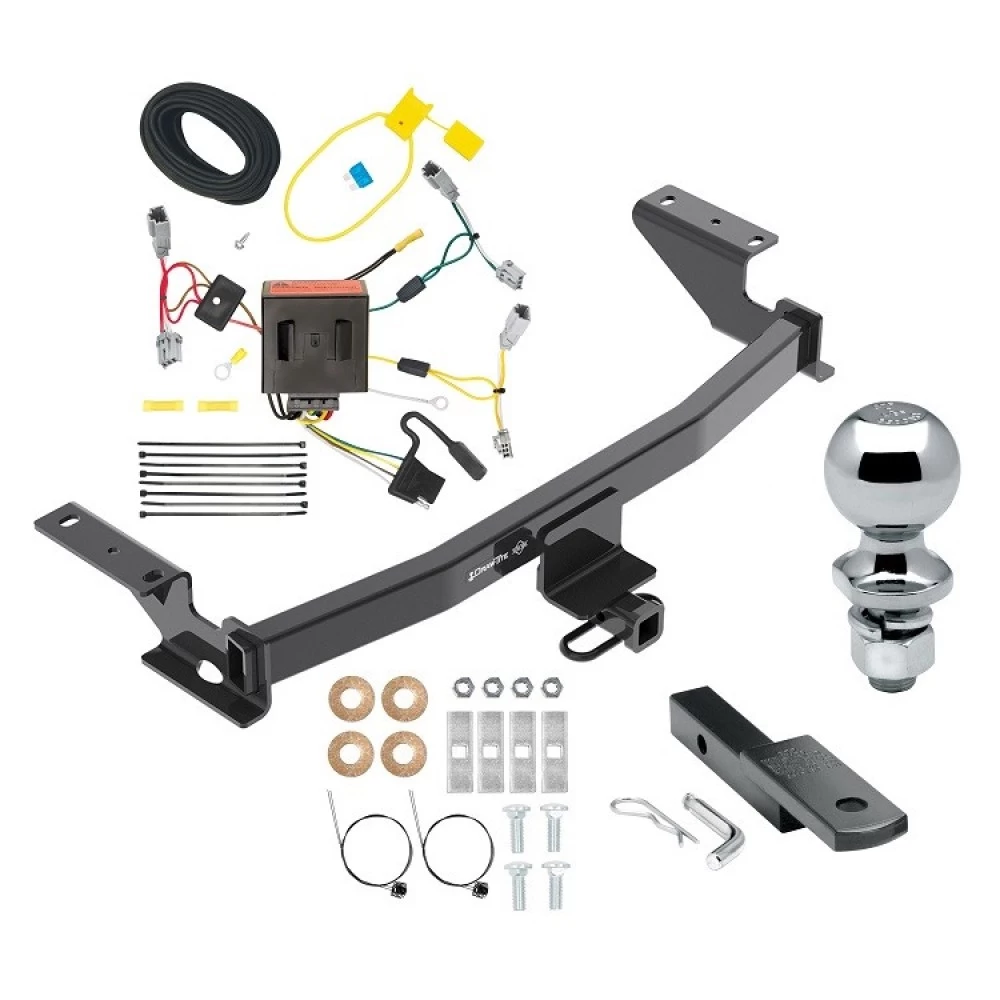 Trailer Tow Hitch For 13-16 Mazda CX-5 All Models Class 2 Complete Package w/ Wiring Draw Bar Kit and 2" Ball