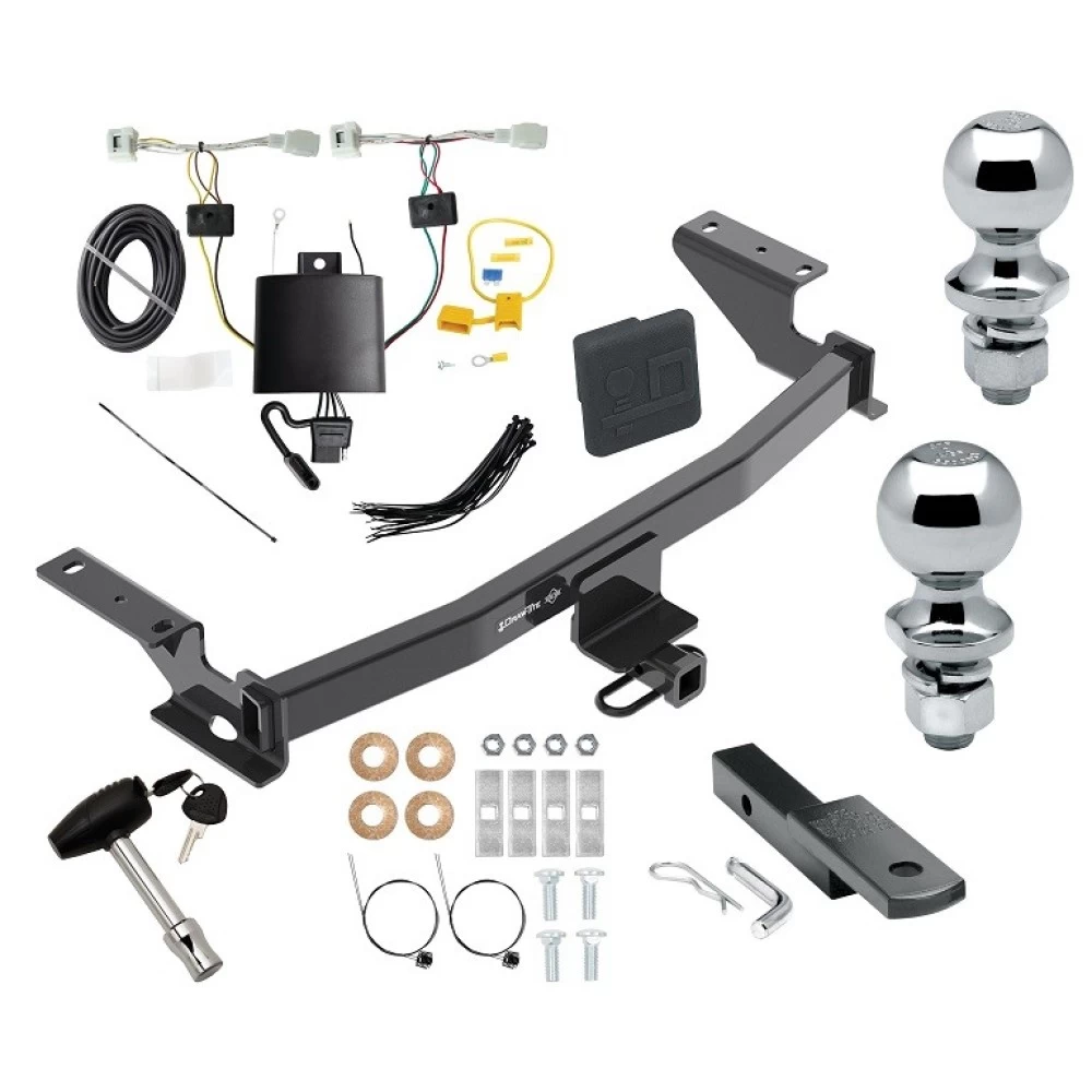 Custom Fit Trailer Hitch Draw-Bar w/ Pin/Clip Wiring Harness (Plug & Play) 1-7/8" and 2" Chrome Ball Security Lock Pin Rubber Hitch Plug Cover Installation Hardware Installation Instructions 366010 118871 63820 63810 580407 2211 Draw-Tite Tr Trailer Tow Hitch For 22-24 Mazda CX-5 Deluxe Package Wiring 2" and 1-7/8" Ball and Lock