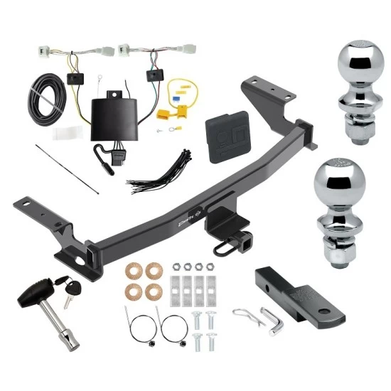 Custom Fit Trailer Hitch Draw-Bar w/ Pin/Clip Wiring Harness (Plug & Play) 1-7/8" and 2" Chrome Ball Security Lock Pin Rubber Hitch Plug Cover Installation Hardware Installation Instructions 366010 118871 63820 63810 580407 2211 Draw-Tite Tr Trailer Tow Hitch For 22-24 Mazda CX-5 Deluxe Package Wiring 2" and 1-7/8" Ball and Lock