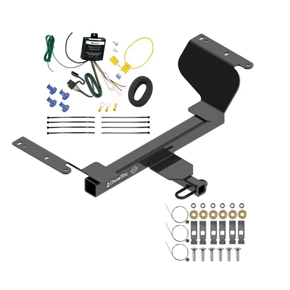 Trailer Tow Hitch For 18-25 GMC Terrain Chevy Equinox Gasoline w/ Wiring Harness Kit Class 2 1-1/4" Receiver Draw-Tite