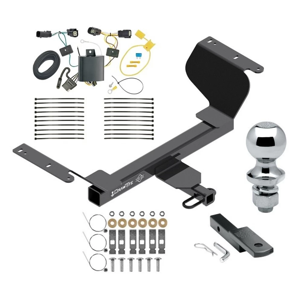 Custom Fit Trailer Hitch Draw-Bar w/ Pin/Clip Wiring Harness (Plug & Play) 1-7/8" Chrome Ball Installation Hardware Installation Instructions 366420 118759 63810 Draw-Tite Trailer Tow Hitch 18-21 Chevrolet Equinox Premier Except Models w/1.6L Die Trailer Tow Hitch For 18-21 Chevrolet Equinox Premier, Except Models w/1.6L Diesel Complete Package w/ Wiring Draw Bar and 1-7/8" Ball