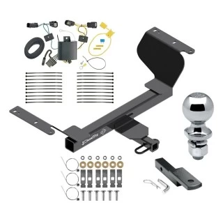 Trailer Tow Hitch For 18-24 Chevrolet Equinox Gasoline, Premier Class 2 Complete Package w/ Wiring Draw Bar Kit and 2" Ball