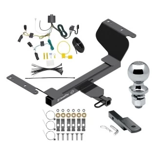 Trailer Tow Hitch For 18-25 GMC Terrain Gasoline, w/o Factory Tow PKG Class 2 Complete Package w/ Wiring Draw Bar Kit and 2" Ball