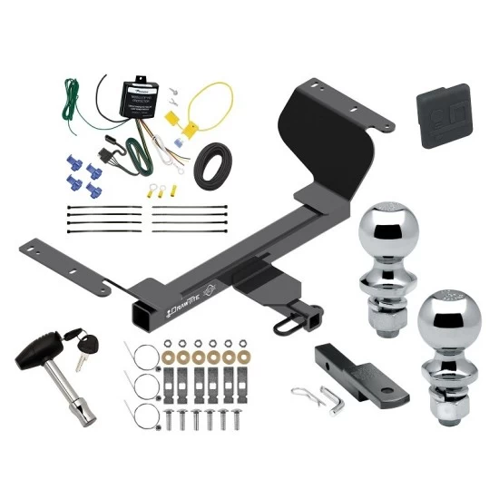 Trailer Tow Hitch For 18-25 GMC Terrain Chevy Equinox Gasoline Class 2 Deluxe Package Wiring 2" and 1-7/8" Ball and Lock