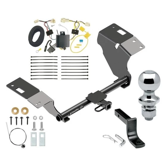 Trailer Tow Hitch For 18-24 Toyota Camry All Models Complete Package w/ Wiring Draw Bar and 1-7/8" Ball