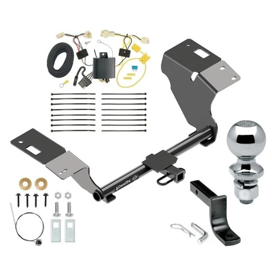 Trailer Tow Hitch For 18-24 Toyota Camry All Models Complete Package w/ Wiring Draw Bar and 2" Ball
