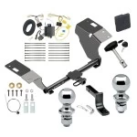 Trailer Tow Hitch For 18-24 Toyota Camry All Models Deluxe Package Wiring 2" and 1-7/8" Ball and Lock