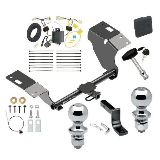 Trailer Tow Hitch For 18-24 Toyota Camry All Models Deluxe Package Wiring 2" and 1-7/8" Ball and Lock