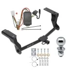 Trailer Tow Hitch For 16-26 Subaru Crosstrek Excluding Hybrid Complete Package w/ Wiring Kit and 2" Chrome Ball