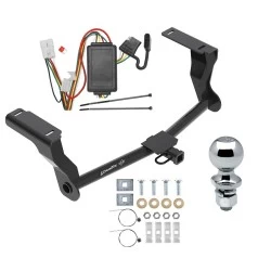 Trailer Tow Hitch For 16-26 Subaru Crosstrek Excluding Hybrid Complete Package w/ Wiring Kit and 2" Chrome Ball