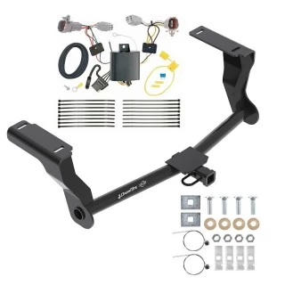 Trailer Tow Hitch For 18-23 Subaru Impreza 5 Dr. Wagon single exhaust w/ Wiring Harness Kit