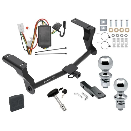 Trailer Tow Hitch For 16-26 Subaru Crosstrek Excluding Hybrid Deluxe Package Wiring 2" and 1-7/8" Ball and Lock