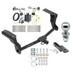Trailer Tow Hitch For 18-23 Subaru Impreza 5 Dr. Wagon single exhaustComplete Package w/ Wiring Draw Bar and 2" Ball