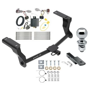 Trailer Tow Hitch For 18-23 Subaru Impreza 5 Dr. Wagon single exhaustComplete Package w/ Wiring Draw Bar and 2" Ball