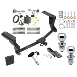 Trailer Tow Hitch For 18-23 Subaru Impreza 5 Dr. Wagon single exhaust Deluxe Package Wiring 2" and 1-7/8" Ball and Lock