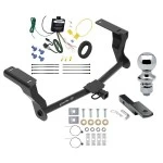 Trailer Tow Hitch For 16-26 Subaru Crosstrek Hybrid Complete Package w/ Wiring Draw Bar and 1-7/8" Ball