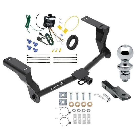 Trailer Tow Hitch For 16-26 Subaru Crosstrek Hybrid Complete Package w/ Wiring Draw Bar and 1-7/8" Ball