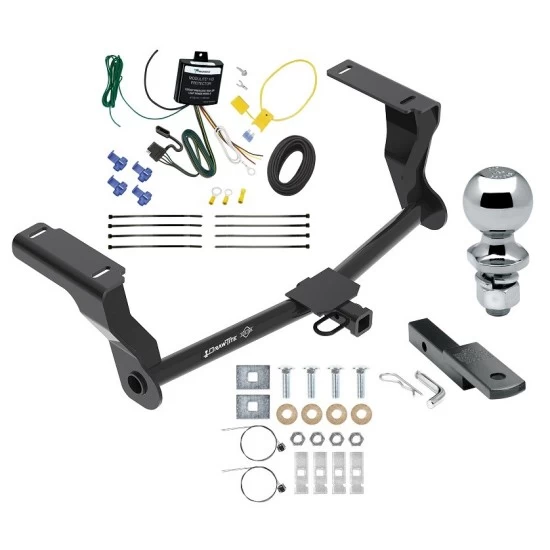 Trailer Tow Hitch For 16-26 Subaru Crosstrek Hybrid Complete Package w/ Wiring Draw Bar and 2" Ball