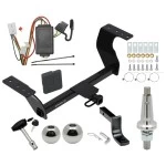 Trailer Tow Hitch For 19-27 Subaru Forester All Models Ultimate Package w/ Wiring Draw Bar Kit Interchangeable 2" 1-7/8" Balls Lock and Cover