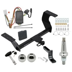 Trailer Tow Hitch For 19-27 Subaru Forester All Models Ultimate Package w/ Wiring Draw Bar Kit Interchangeable 2" 1-7/8" Balls Lock and Cover