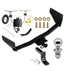 Trailer Tow Hitch For 19-25 Toyota RAV4 21-25 RAV4 Prime Complete Package w/ Wiring Draw Bar and 1-7/8" Ball