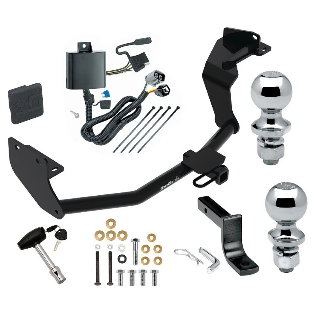 Trailer Tow Hitch For 16-20 KIA Sorento V6 Models Deluxe Package Wiring 2" and 1-7/8" Ball and Lock